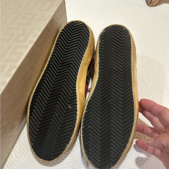 Red plaid, Golden Goose, Sz 37, bought new last Christmas, worn once, ECU. - Picture 5 of 6